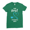 Our First Father's Day! Baby Boy Ladies Fitted T-Shirt