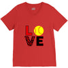 love softball V-Neck Tee