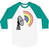 gaydar gay rainbow radar 3/4 Sleeve Shirt