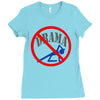 no drama Ladies Fitted T-Shirt