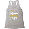 kings are born in 1957 Racerback Tank