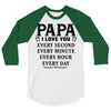 I Love you Papa 3/4 Sleeve Shirt