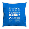 Born In January Throw Pillow