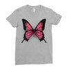 breast cancer butterfly Ladies Fitted T-Shirt