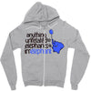 anything unrelated elephants Zipper Hoodie