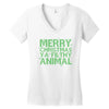 merry christmas ya filthy animal Women's V-Neck T-Shirt