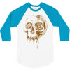 skull water color 3/4 Sleeve Shirt