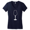 glasses wine Women's V-Neck T-Shirt