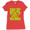 dub step drop beats not bombs black light skrillex ink hiphop dance Ladies Fitted T-Shirt
