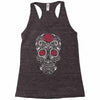 rose sugar skull Racerback Tank