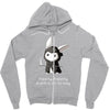 grim bunny Zipper Hoodie