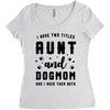 i have two titles aunt and dogmom and i rock them both Women's Triblend Scoop T-shirt