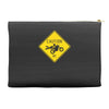 motorcycle caution sign Accessory Pouches