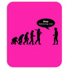 stop following me funny darwins evolution parody mens white t shirt Mousepad