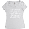 dreams into plans journal Women's Triblend Scoop T-shirt
