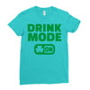 drink mode on (2) Ladies Fitted T-Shirt