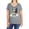 Laika The Space Dog Ladies Curvy T-Shirt