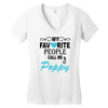 my favorite people call me poppy Women's V-Neck T-Shirt