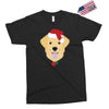 golden retriever dog with red santa's hat Exclusive T-shirt