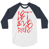 let love rule 3/4 Sleeve Shirt
