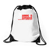 ammo expensive no warning shot funny nra rifle pistol shoot shooting t Drawstring Bags