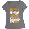 My Son Is Super Awesome His Mom Women's Triblend Scoop T-shirt