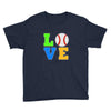 love baseball neon rhinestuds Youth Tee