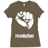 power to the people fist revolution Ladies Fitted T-Shirt