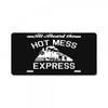 all aboard hot mess express train License Plate