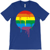 rainbow colored stripes dot running splashes T-Shirt