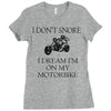 motorbike i don't snore biker's biker Ladies Fitted T-Shirt
