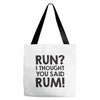 run rum Tote Bags