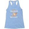arm in cast Racerback Tank