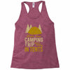 dude that camp trip in tents funny Racerback Tank
