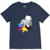 puker printer V-Neck Tee