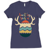 Hunting Season Retro Color 80s Style Ladies Fitted T-Shirt