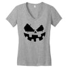 pumpkin face Women's V-Neck T-Shirt