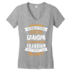 Super Cool Grandpa Of A Freaking Awesome Grandson Women's V-Neck T-Shirt