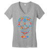 loco coco skul Women's V-Neck T-Shirt