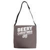 beery christmas hops drinking beer funny Adjustable Strap Totes