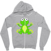 frog cute Zipper Hoodie