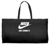 weed   just smoke it   mens funny Weekender Totes