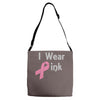 junior's breast cancer awareness i wear pink Adjustable Strap Totes