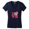 star spangled hammered Women's V-Neck T-Shirt
