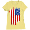 sa distress flag cool american Ladies Fitted T-Shirt