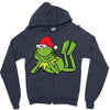 kermit christmas Zipper Hoodie