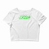 black funny glow in dark glowing Crop Top