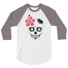 day of dead sugar skull 3/4 Sleeve Shirt