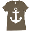 anchor black sailor vintage style navy nautical Ladies Fitted T-Shirt