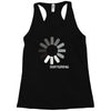 buffering  funny retro loading computer console fashion party Racerback Tank